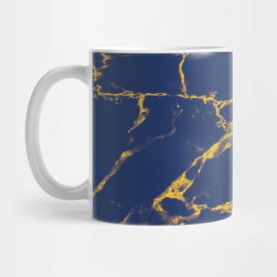 Blue and Yellow Marble Texture Mug